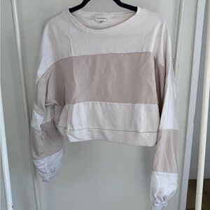 Treasure & Bond Striped Colorblock Creckneck